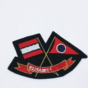 Vtg Nautical Flags Elisabet Felt Patch (b4cd)
